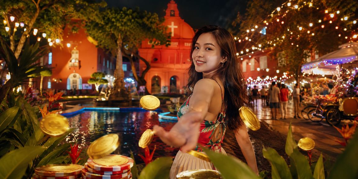 Suasana hiburan kasino bergaya Melayu di Melaka Malaysia